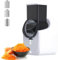 Electric Cheese Grater, Electric Vegetable Slicer Salad Maker, Automatic 3 in 1Rotary Grater for Fruits, with 3 Sets of Interchangeable Blades of Different Shapes for Cheese, Cucumber, Carrot, White