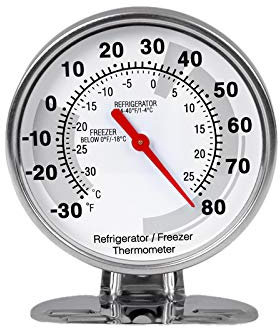 Steowsey Rostfreier Stahl KüHlschrank Thermometer Gefrier Schrank Temperatur Anzeige Mini Thermometer Grill für Haus KüChe Essen