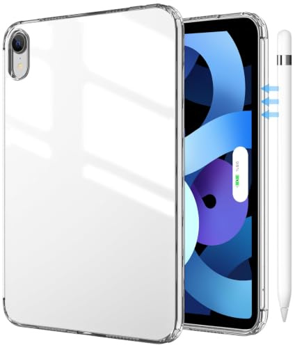 Clear Case for iPad Mini 7th(A17 Pro)2024/Mini 6th Generation 2021, 8.3in | Soft TPU Transparent Slim Cases Slim and Light Transparent Cases Anti-Yellow Shock Back Cover Supports for Pencil Pro/USB-C