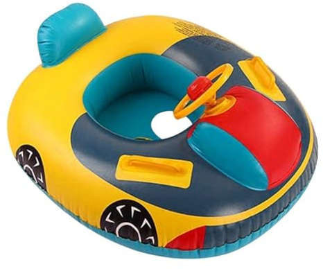 Baby Schwimmring, Kleinkinder Schwimmsitz, Automobil Schwimmring, Schwimmhilfe mit Lenkrad-Griff, Kinder Schwimmreifen, Baby Schwimmn Schwimmtrainer, Kinderboot für Kinder von 1-5 Jahre alt