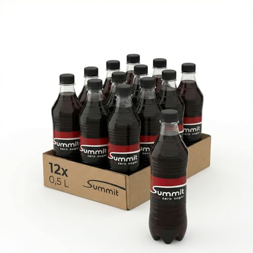 Summit Cola Zero – 12x0,5L PET inkl. 3,00€ EW Pfand – kalorienfreie Cola, 0% Zucker, spritzig & erfrischend im Vorratspack