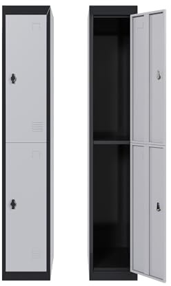 Spind Schrank, Mehrzweckschrank, Metallschrank, Abschließbarer, Aktenschrank Abschließbar Mit 1 Tür & 4 Einlegeböden, Büroschrank Für Ecke, Badezimmer, Gartenschrank Für Outdoor, 180 x 45 x 30cm