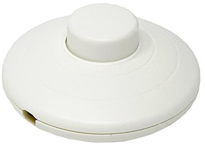 Interrupteur à pied Blanc 250 V rond CE Interrupteur à pédale pour sur pied et de table Leuchten Interrupteur intermédiaire