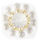 Sourcingmap Round Shape Crystal Glass 30mm Kitchen Cabinet Door Drawer Knob Cupboard Dresser Wardrobe Pull Handle with Screws, 10pcs Clear with Gold Tone Base