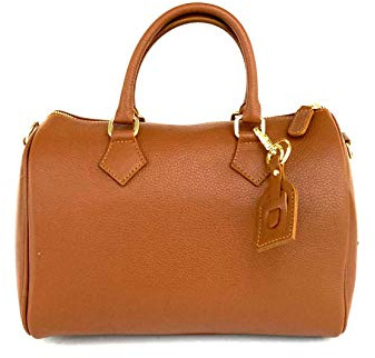 Superflybags Donna Borsa Bauletto a Mano in vera Pelle Martellata Modello TRIN 29x22x18 Made in Italy