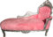 Casa Padrino Barock Chaiselongue Rosa/Silber - Möbel Liege Recamiere Wohnzimmer
