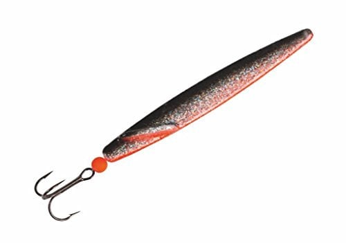 Fladen Dizzy Tobis Inline Meerforellenblinker, mit 22g, 10 fängige Farben, Doppelwirbel, 0,35mm Flourocarbon (Black Silver)
