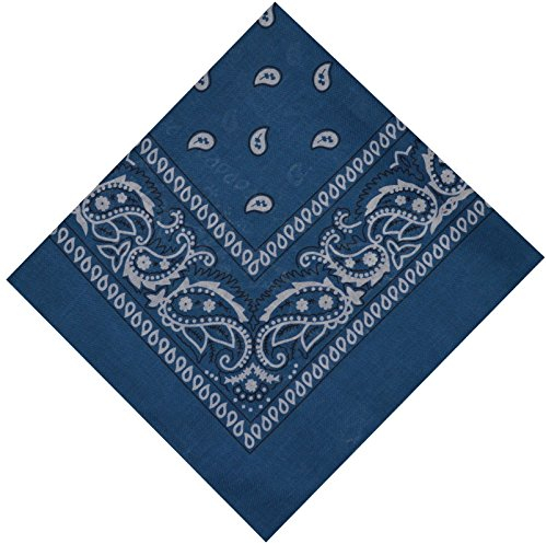 Bandana Halstuch Bikertuch Nickituch Kopftuch Baumwolle Mundschutz Piratentuch Petrolblau