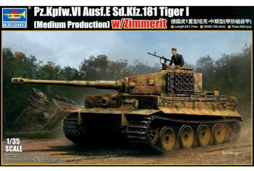 1/35 Sd.Kfz. Pz.Kpfw. VI, Auf.E, Tiger 1, Farbig, 241,7 mm x 105,4 mm