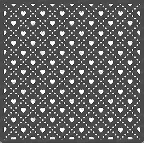 CrafTreat Geometric Stencils for Painting on Wood, Wall, Tile, Canvas, Paper, Fabric and Floor - Love Checks - 6 x 6 Inches - Reusable DIY Art and Craft Stencils - Checkers Stencil