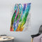 ABAKUHAUS Abstrakte Kunst Wandteppich, Bunte Retro aus Weiches Mikrofaser Stoff Waschbar ohne Verblassen Digitaldruck, 110 x 150 cm, Grau Grün