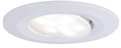 Paulmann 99934 Calla LED recessed luminaire Round incl. 1x5.5W IP65 recessed Spotlight White matt Cabinet Light Plastic recessed lamp 3000K