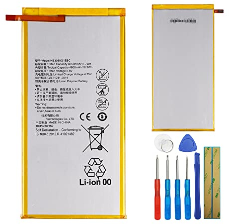 E-yiiviil Batteria di ricambio HB3080G1EBC compatibile con Huawei MediaPad T3 10/Mediapad M3 lite 8.0 EE Eagle S8-301L S8-301U S8-301w S8-303L con strumenti