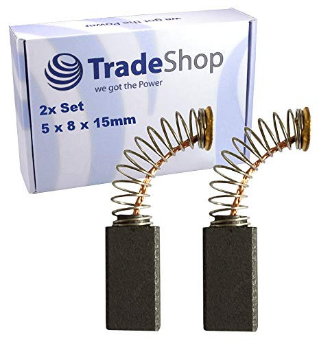 Escobillas de carbón para taladro Bosch UBH 2-20 SERL UBH 2-220 RLE UBH 2/20 RLE GBH 2-20 REA UBH 2/20 SE-RL UBH 2-20 SERL (2 unidades, 5 x 8 x 15 mm)