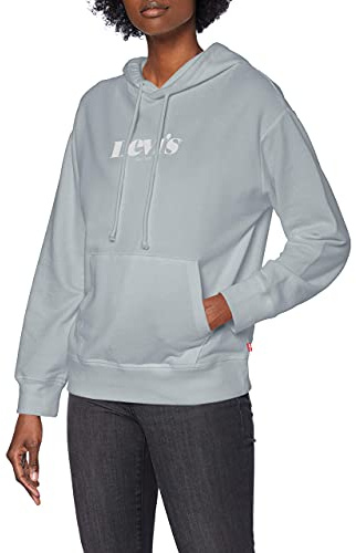 Levi's Damen Graphic Standard Hooded Sweatshirt Hoodie, New Logo II Pearl Gray, XS