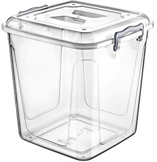 Bargain House 40 Litre storage box Air tight Plastic Pantry Box Transparent with Clip Handle, BPA Free, Kitchen Storage Containers for Food, Flour, Biscuits, Pet Food, Flour, Baking items (Pack of 1)