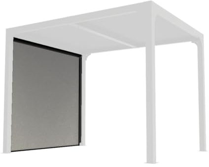 Rideau Pour Pergola Bioclimatique Avec Rail Pour Côté 2,40 M Gris - PERBIR24