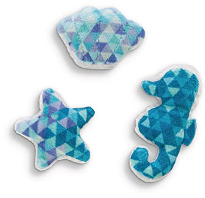 NICI 47440 Mini Set – Seestern 6cm, Seepferd 7cm & Muschel 5cm – Plüschtiere der Atlantic Friends Kollektion, blau/türkis, S