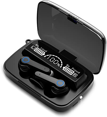 Bluetooth 5.1 Kopfhörer In-Ear kompatibel für Xiaomi Redmi Note 10 / Pro Stereo LED Anzeige Wireless Headset TWS M19 Ladebox