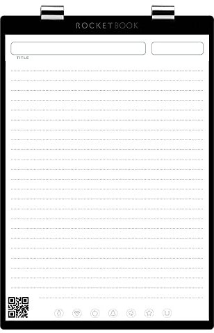 Rocketbook Orbit Executive Page Pack - Blocco legale riutilizzabile intelligente, foderato, bianco