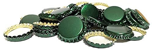 DIAH DO IT AT HOME Crown Caps Metallic - Pack of 100 - Beer Brewing DIAH (Dark Green Metallic Crown Caps)