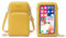 RRANCharltu Sac à Bandoulière pour Téléphone Portable Femmes Sac à Ecran Tactile Cuir PU Pochette Portefeuille Femme Porte Cartes avec Bandoulière et Dragonne (Jaune)
