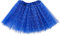 Sibba Sparkle Tutu Rock Ballett Tanz Skorts 3 Lagen Tüll Pailletten Sterne Röcke Rollenspiele Geburtstag Prinzessin Party für Mädchen Kleinkinder 2-7 Jahre Sport Outdoor Kleidung Kostüm (Blau)