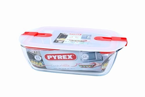 Pyrex Cuocere e scaldare il piatto rettangolare con coperchio 28 cm 2,5 litri