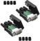 Harrisen 2 Stück Lötfreier DB9 RS232 D-SUB-Stecker Serieller Adapter, Dünneres Breakout-Board mit 9-poligem Port-Terminal-Anschluss und Case-Langbolzen-Endrohr (2Stück Dünner Stecker)