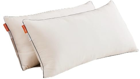 Sweetnight Oreillers Bambou 40x80 Lot de 2 Coussin Rectangulaire, Oreiller 50x70 Hotel Doux et Respirant, 950g Rembourrage