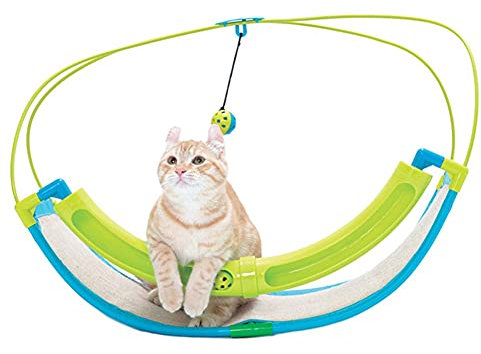 Katzenbett Bettwäsche & Möbel Lustige Katzenwiege Bett Bequeme Katzenschaukel Hängematte Hundeschaukel Sofa mit Ringglocke Spielzeug Interessantes Haustierspielbett Heimtierbedarf
