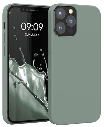 kwmobile Case Compatible with Apple iPhone 12 / iPhone 12 Pro Case - TPU Silicone Phone Cover with Soft Finish - Rainwashed Green