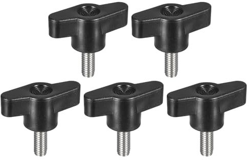 QUARKZMAN 5Pcs Tornillo de Sujeción con Perilla, M6 x 15mm Tornillos de Pulgar en Forma de T de Acero Inoxidable 304 para Reemplazo Rápido de Perilla de Apriete Manual