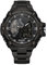 rorios Herren Elektronische Dual Display Uhr 5ATM wasserdichte Armbanduhr Digital Analog Quarz Uhren Multifunktional Militär Herrenuhren Edelstahl Armband Schwarz A