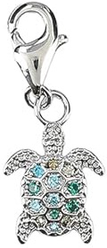Depesche 11785-084 Charms Express yourself - Anhänger für Halsketten und Armband, Schildkröte, versilbert, als kleines Geschenk