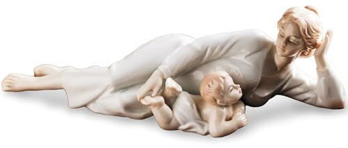MTME Porzellan-Figuren, schlafende Mutter, Erinnerungsstücke, Geschenke, Skulptur, Heimdekoration (with Baby)