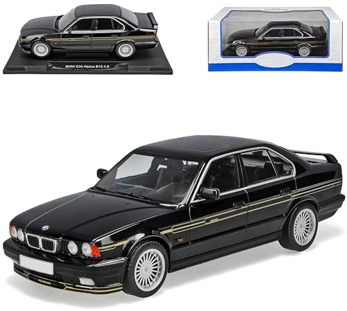 Generisch B*M*W 5er E34 Alpina B10 BiTurbo Limousine Schwarz 1987-1996 1/18 Model Car Group Modell Auto