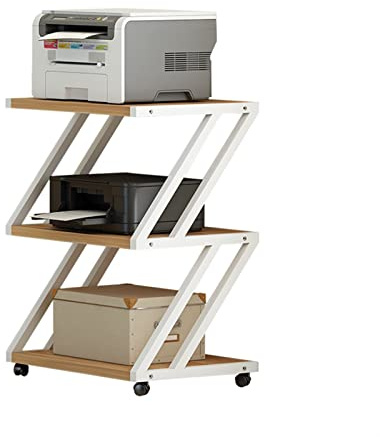 HASMI Druckerständer Druckerständer Boden-to-Deckenscheiben-Drucker-Drucker-Büro-Z-förmiges Mobilfunkt-Datei-Speicher-Regal Home DREI-Tier-Speicherregal Geeignet für Büros (Color : A)
