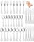 AckMond 32-Piece Cutlery Set, Stainless Steel Western Flatware Set with Knife, Fork, Dinner Spoon, Dersert Spoon, Mirror Polish Home Use Tableware, Service for 8