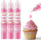 Colorant Alimentaire Rose Clair - 30ml×3 Bouteilles Colorants Alimentaires Concentré pour La Pâtisserie, La Décoration De Gâteaux, Les Bonbons, Les Macarons, Le Glaçage Et La Cuisine
