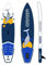 Santasup Whale - Tabla de paddle surf hinchable para adultos, 3 m, tabla de SUP con accesorios, yoga, cubierta antideslizante, mochila de viaje, soporte ancho, azul