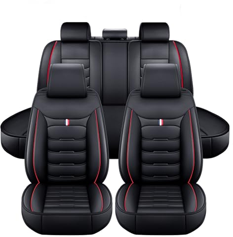 Auto Sitzbezüge Sets für VW Golf VIII Vi V IV III II I MK 8 7 6 5 4 3 R GTE/GTI/GTD/Clubsport 45, 5-Sitze Leder Atmungsaktiv Wasserdichtes Verschleißfest Autositz Sitzschoner, Innenraum Zubehör