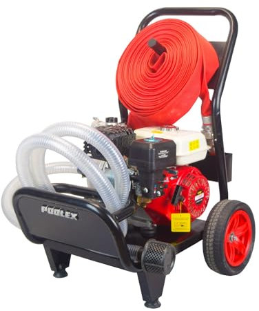 Motopompa Antincendio a Scoppio 4T Tubo 25m con Aspiratore Acqua e Carrello Pool Sam