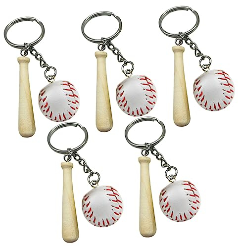 GAROZATION 5st Schlüsselanhänger Baseball-schlüsselbundgeschenke Rucksack Hängender Anhänger Rucksack-zubehör Geldbörsenzubehör Tasche Geldbörsen-hängedekoration Geldbörse Zubehör Leder Weiß