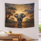 TANLINGFL Elefant Wandteppich 3D-gedruckt Wandbehang Wandtuch Geeignet Für Raumdekoration Wanddekorationskunst 70cmx100cm