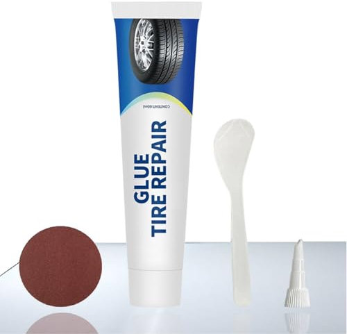 Cola Reparacion Neumaticos, Pegamento para Neumaticos de Coche, Pegamento de Goma para Coche, 60 ml Neumáticos Sellador Pegamento Caucho Repara Pinchazos Coche para Coches y Motos