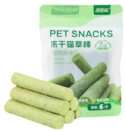 6Pcs Grass Teething Sticks,Chew Sticks For Cats Grass Sticks For Indoor Grass Meow Cats, Sticks and Cuddles
