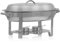 Mahlzeit Stainless Steel Chafing Dish Oval 5 Litres | Round Food Warmer, Heat Container, Food Warmer, Buffet Warmer | Bain Marie Rechaud, Chafing Dishes for Buffet Catering and Party