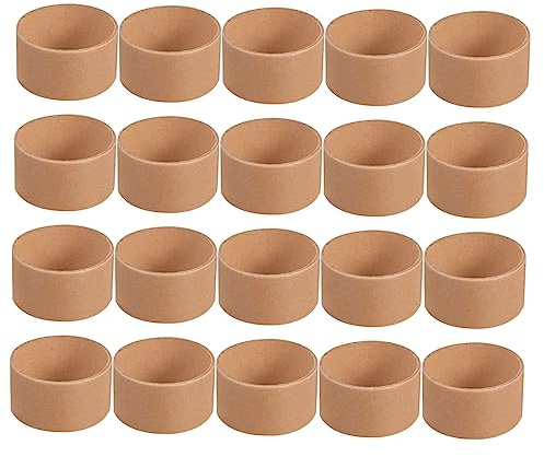 LALAFINA Pappröhren Basteln 20 Stück Runde Kraftpapierrollen 5,2cm Durchmesser 3cm Höhe Für Selbstgemacht Kunsthandwerk Und Schulprojekte