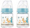 NIP Glas Babyflasche 2er SPack, Sauger extra fein, Silikon mit Anti-Kolik Ventil Verschlußplättchen, aus extra hitzebeständigem Glas, porenfrei glatt, made in GERMANY, 0% BPA, ab Geburt, Muttermilch